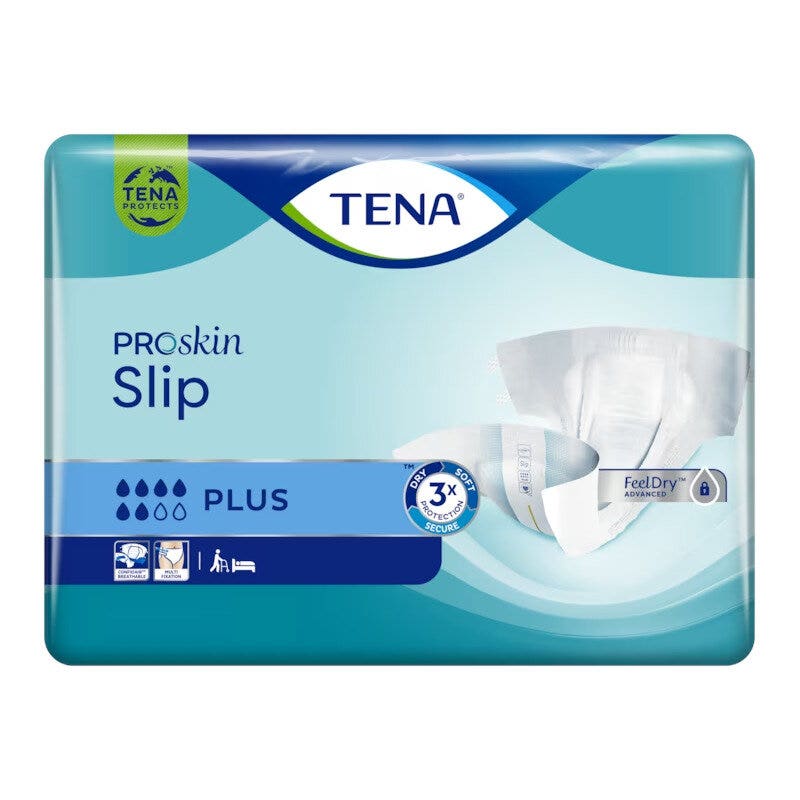 TENA Slip Plus Pañal tipo braguita para incontinencia talla XS 30 unidades