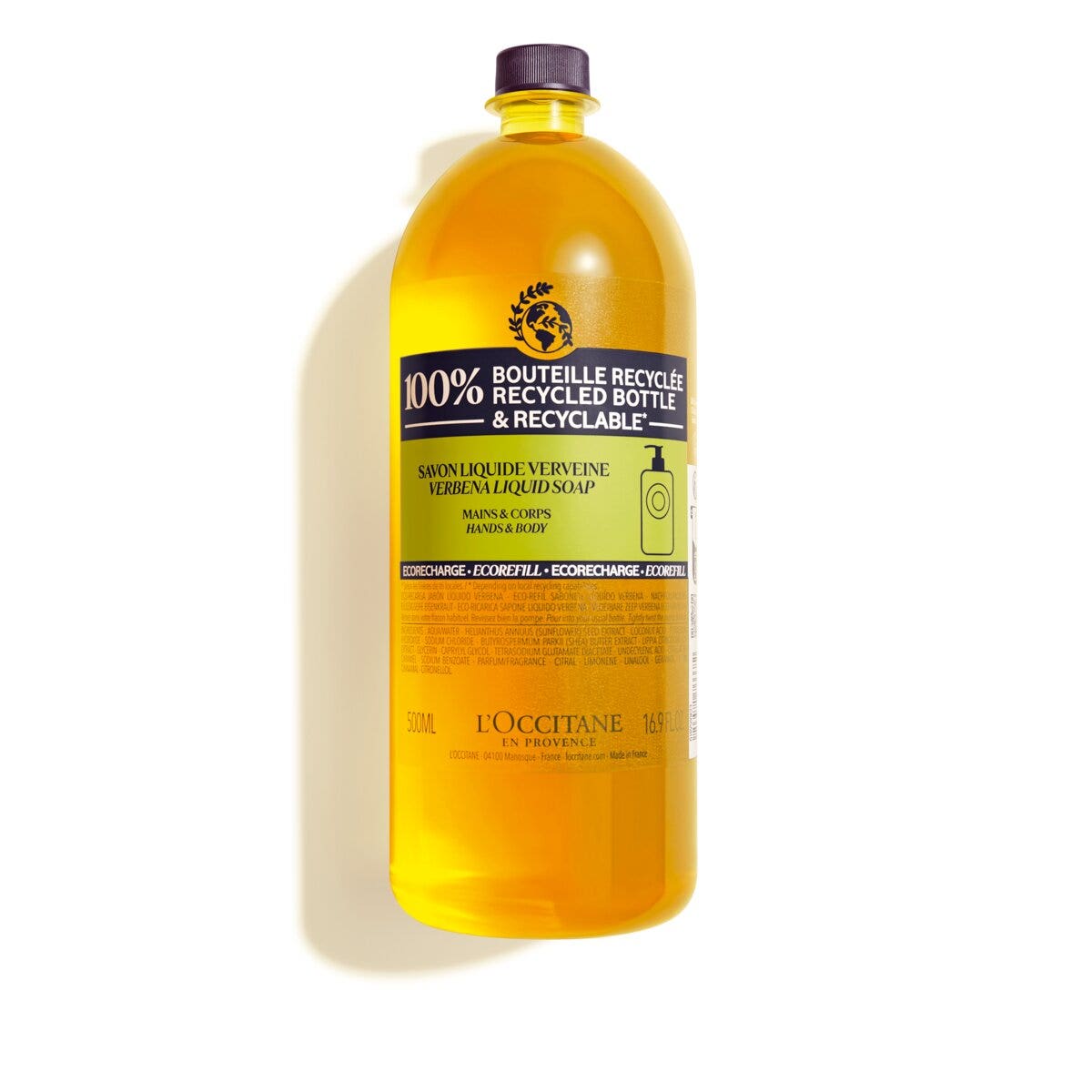 L'Occitane Recambio de jabón de verbena y karité 500 ml