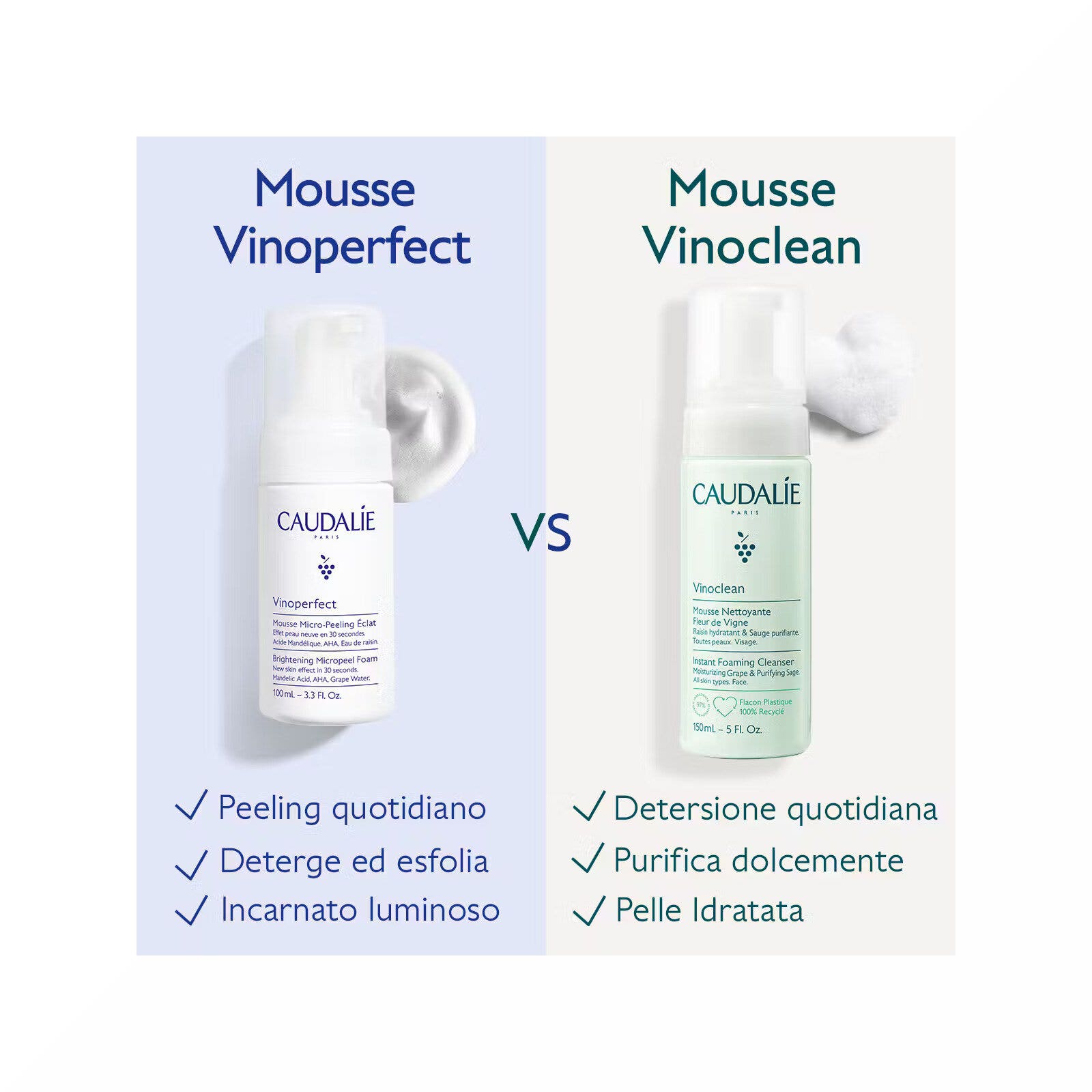 Caudalie Vinoperfect Mousse Micro-Peeling Illuminante 100ml