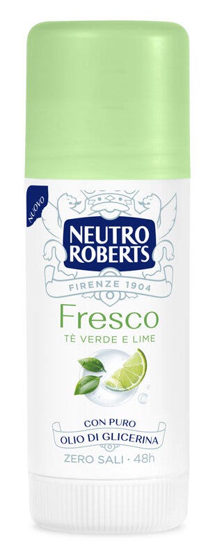 Neutro Roberts Deodorante Stick Fresco Verde Zero Sali di Alluminio 40ml