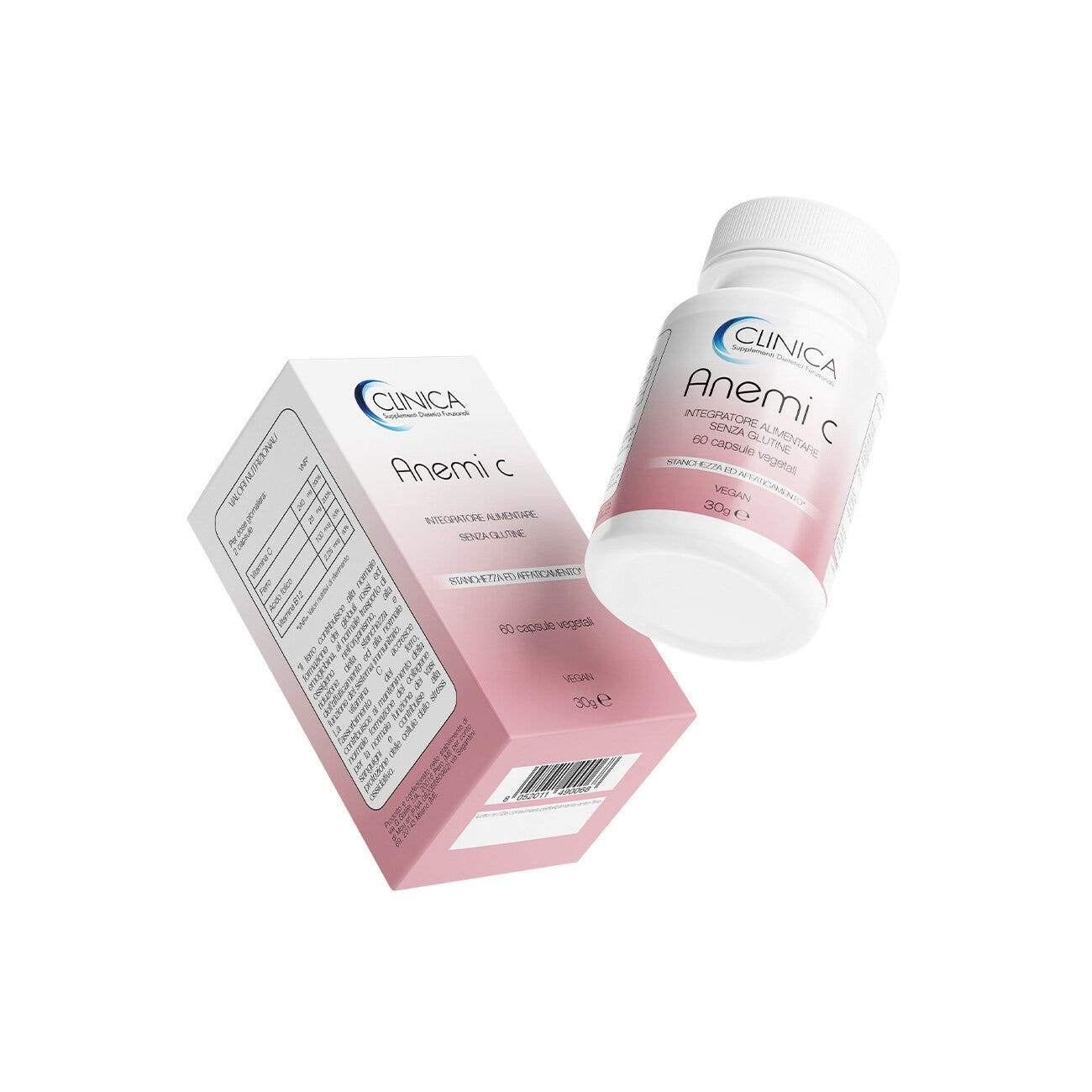 Clinica Anemi c - ferro - 60 capsule vegetali = 1 mese di trattamento