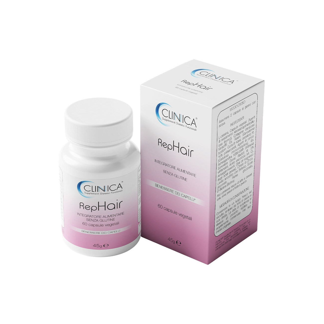 Clinica RepHair - capelli - 60 capsule vegetali = 1 mese di trattamento