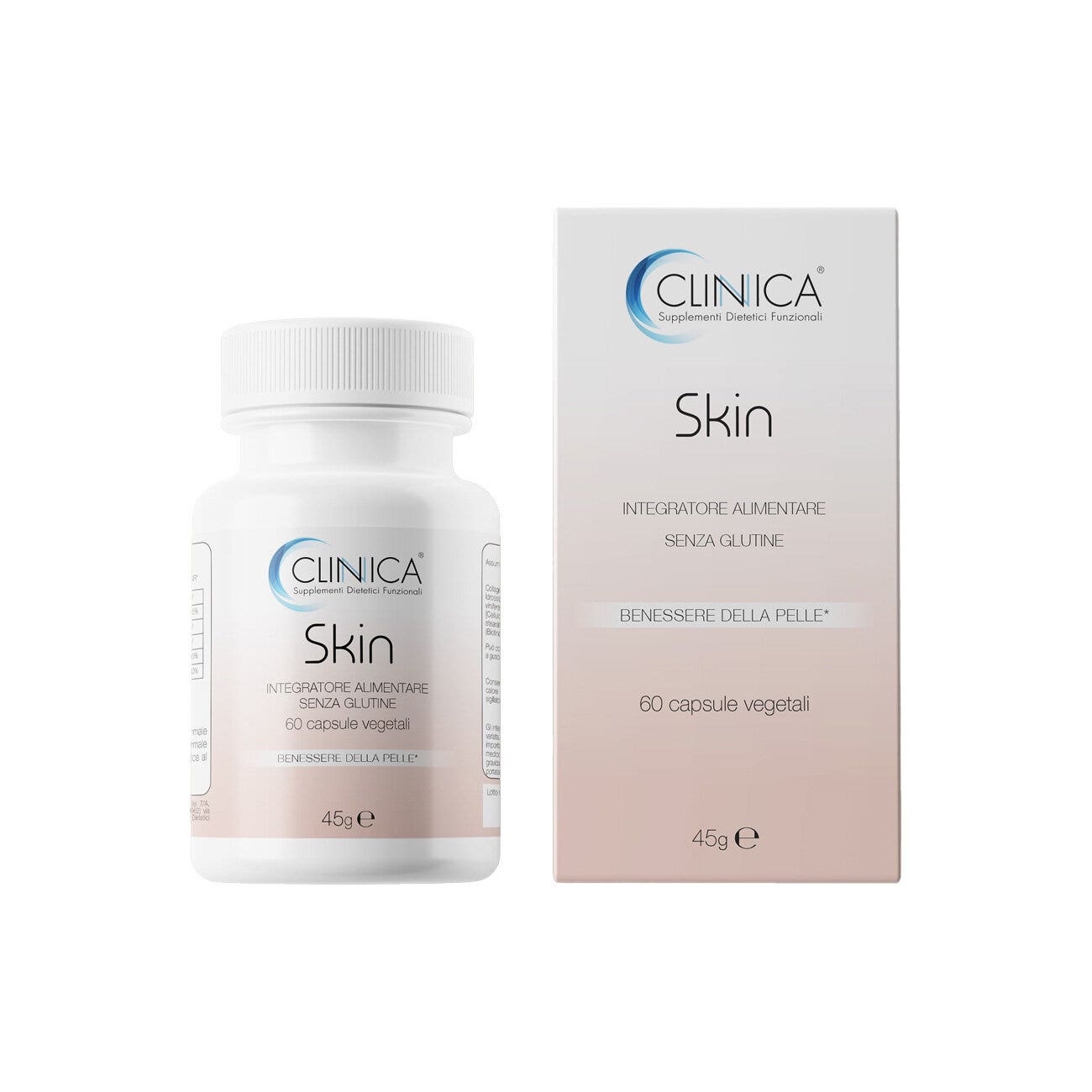 Clinica Skin - pelle - 60 capsule vegetali = 1 mese di trattamento