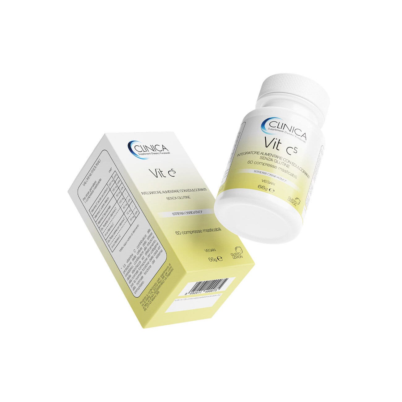 Clinica Vit C5 - vitamina c - 60 compresse masticabili = 2 mesi di trattamento