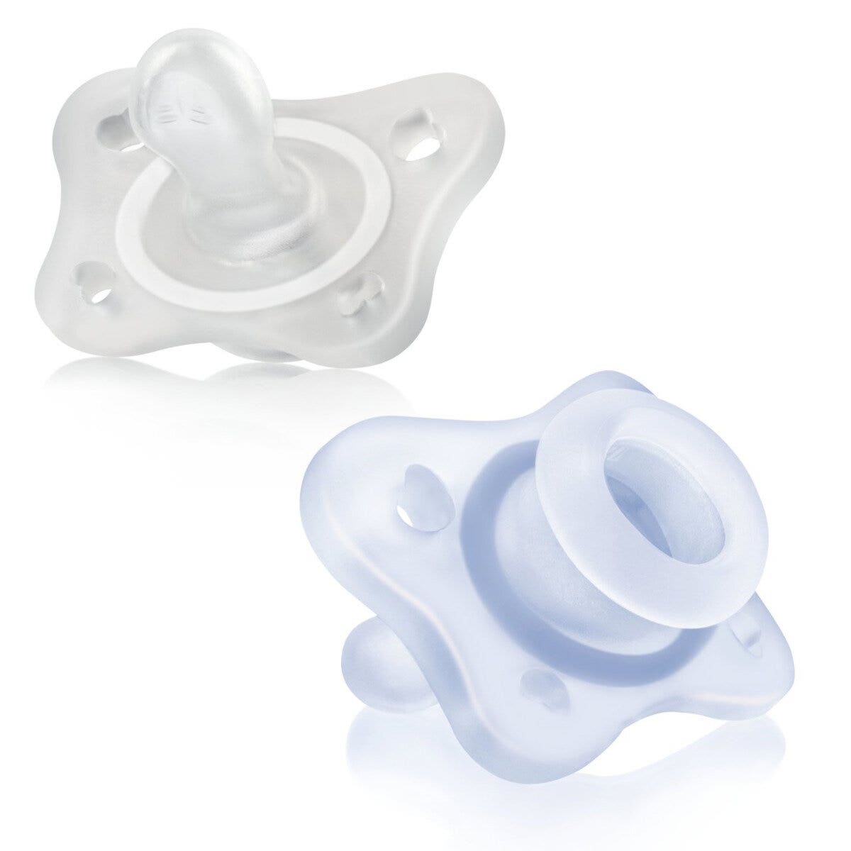 Chicco PhysioForma Mini Soft 0-2 meses, mordedor para bebés, 2 unidades