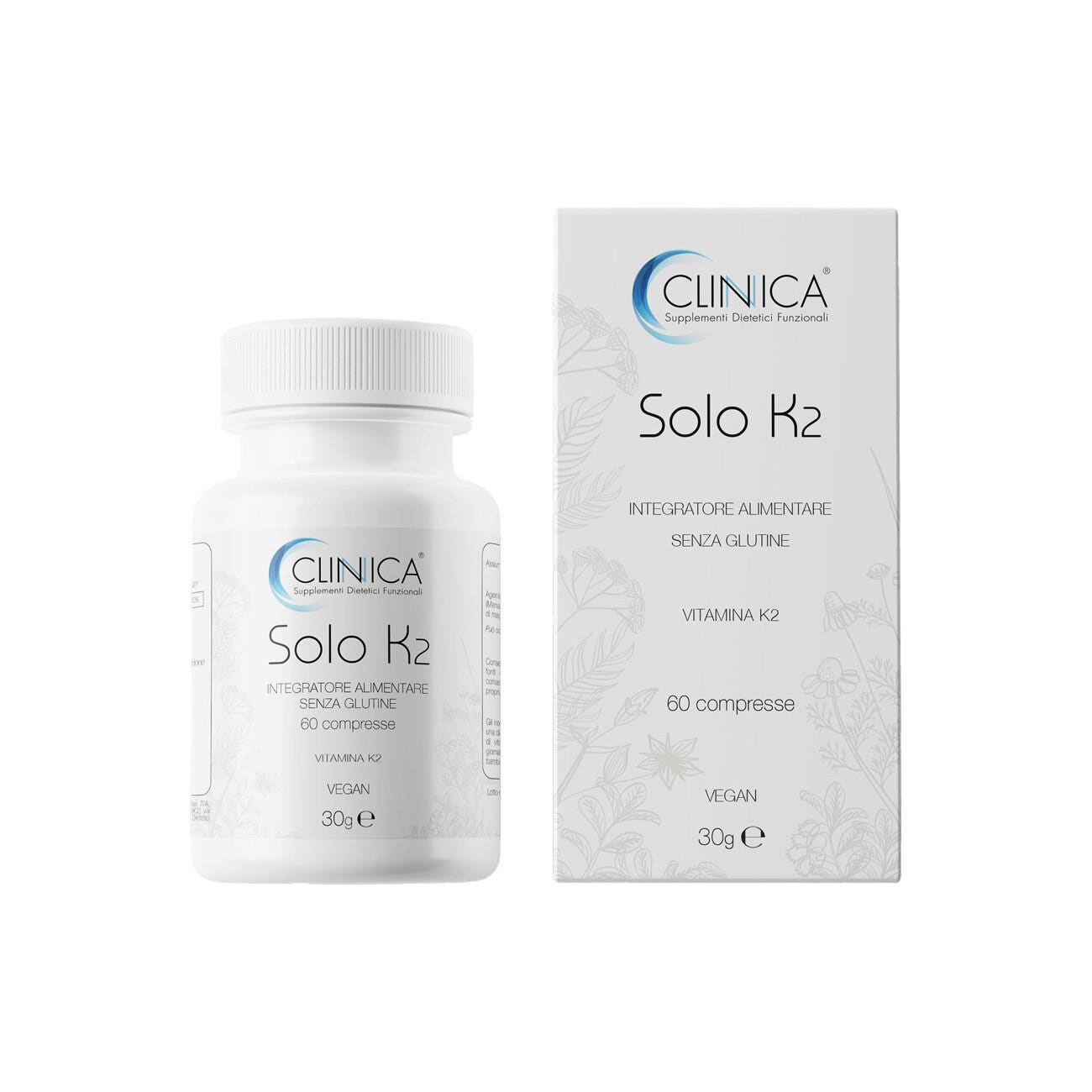 Clinica Solo K2 - vitamina K - 60 comprimidos = 2 meses de tratamiento