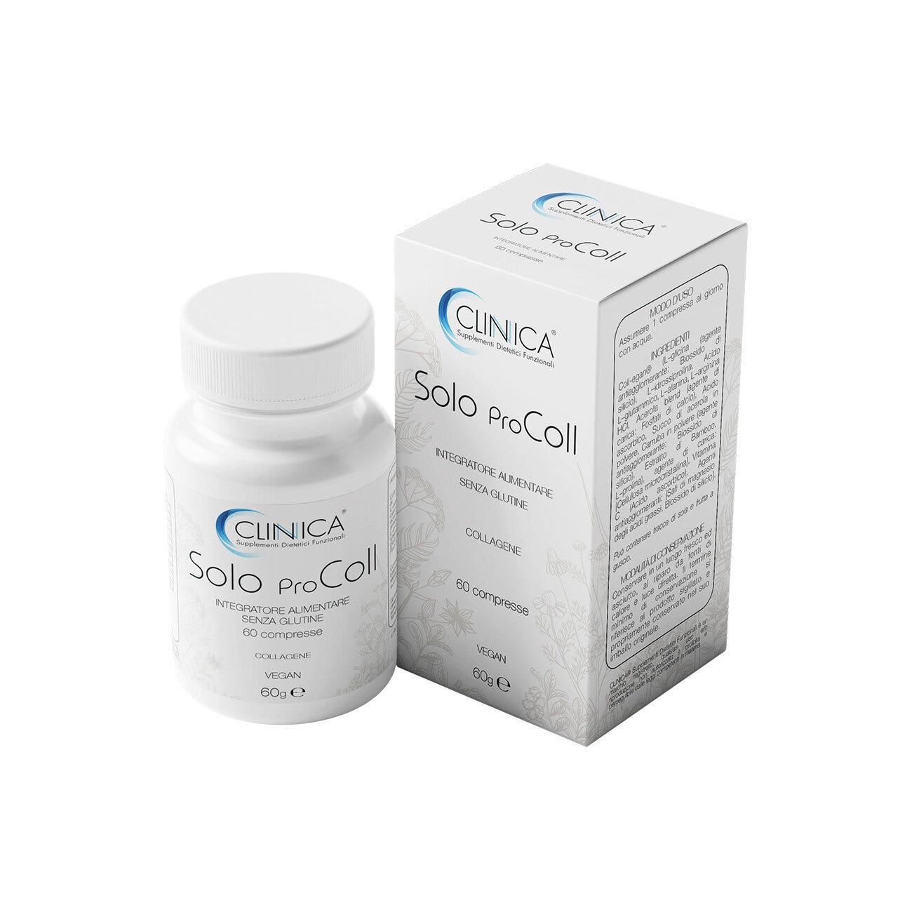Clinica Solo proColl - collagene vegano - 60 compresse = 2 mesi di trattamento