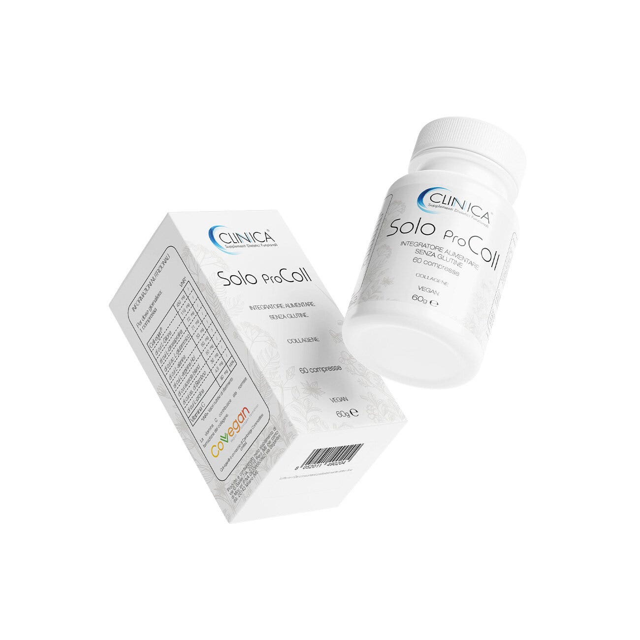 Clinica Solo proColl - collagene vegano - 60 compresse = 2 mesi di trattamento