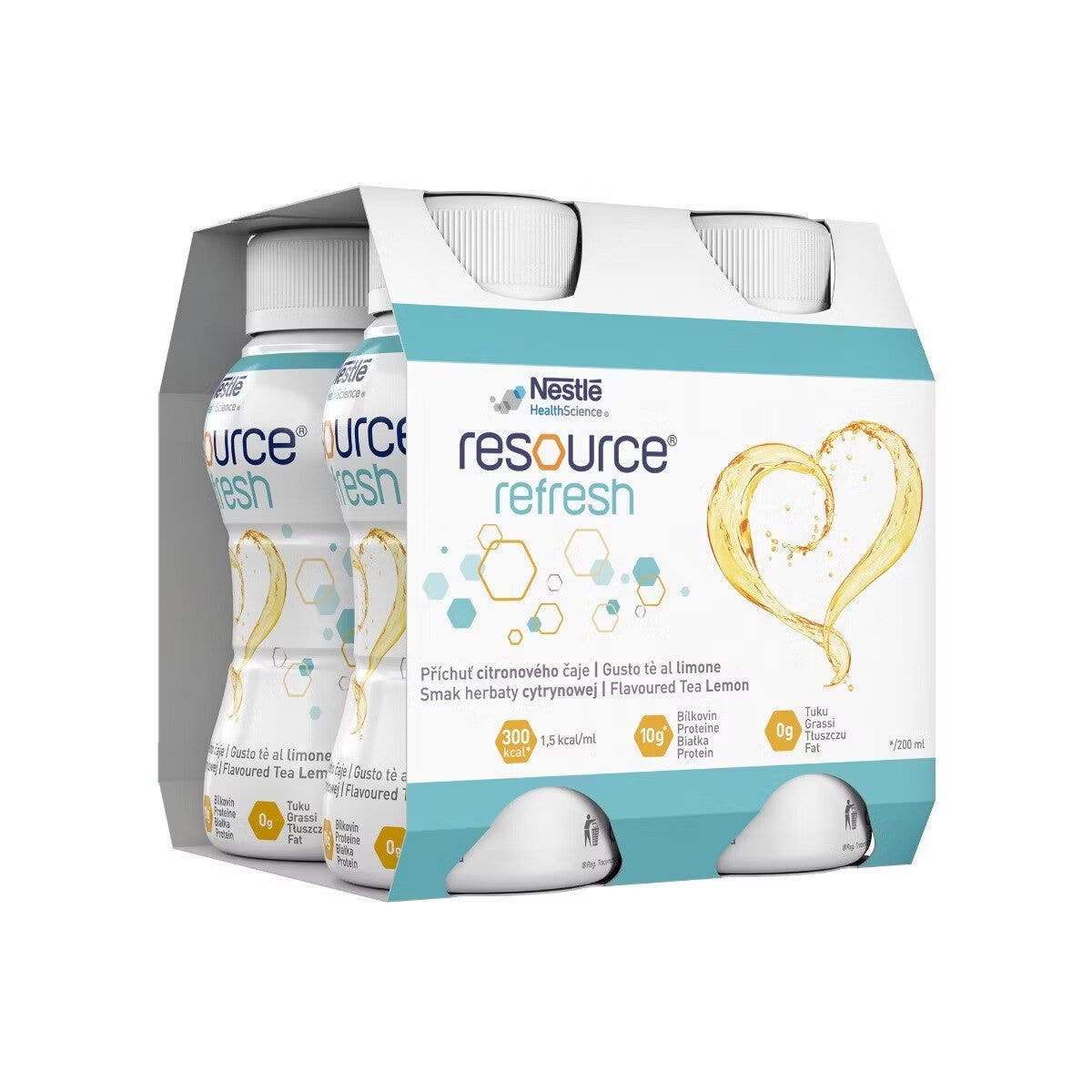 Nestlé Resource Refresh Bebida Hipercalórica Sabor Té con Limón 4x200 ml