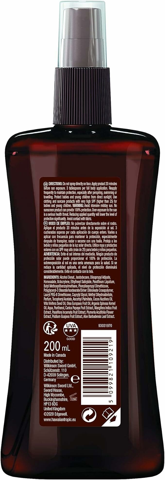 Hawaiian Tropic Olio Secco Protettivo SPF 30 200ml
