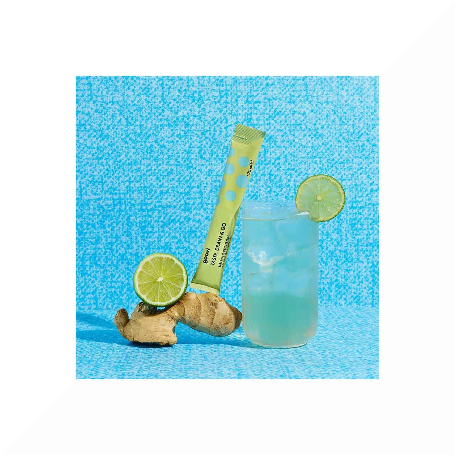 Goovi Taste Drain & Go Drenante Zenzero e Lime 24 Stick