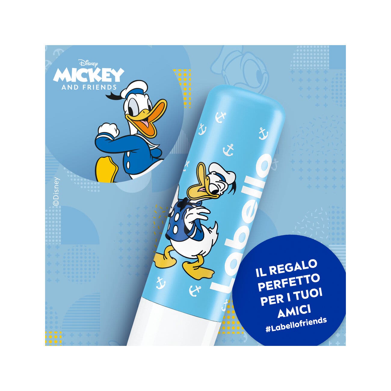 Labello Hydro Care Disney Limited Edition Donald Duck Burrocacao Labbra Idratante Con Spf15 4,8g