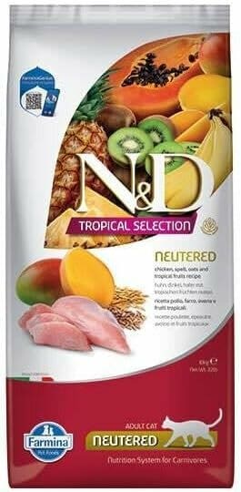 Farmina N&D Cat Tropical Selection Neutered Chicken Per Gatti Sterilizzati 10kg