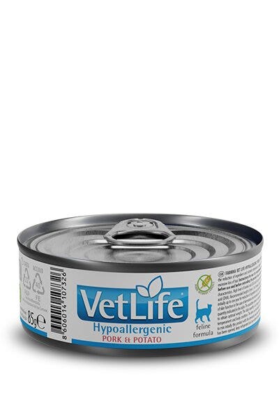 Farmina Vet Life Hypoallergenic Cerdo y Patatas para Gatos Adultos 85 g
