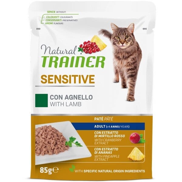 Natural Trainer Gato Sensitive Adult con paté de cordero 85 g