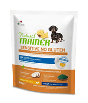 Natural Trainer Perro Sensible Sin Gluten Small & Toy Adulto con Huevo y Cereales Integrales 800 g
