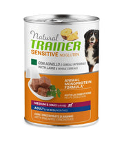 Natural Trainer Perro Sensitive Sin Gluten Adultos Medianos y Grandes con Cordero y Cereales 400 g