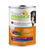Natural Trainer Perro Sensitive Sin Gluten Adultos Medianos y Grandes con Pato y Cereales 400 g