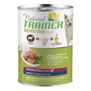 Natural Trainer Cane Sensitive Plus Sin Gluten para Adultos Medianos y Grandes con Caballo y Arroz 400 g