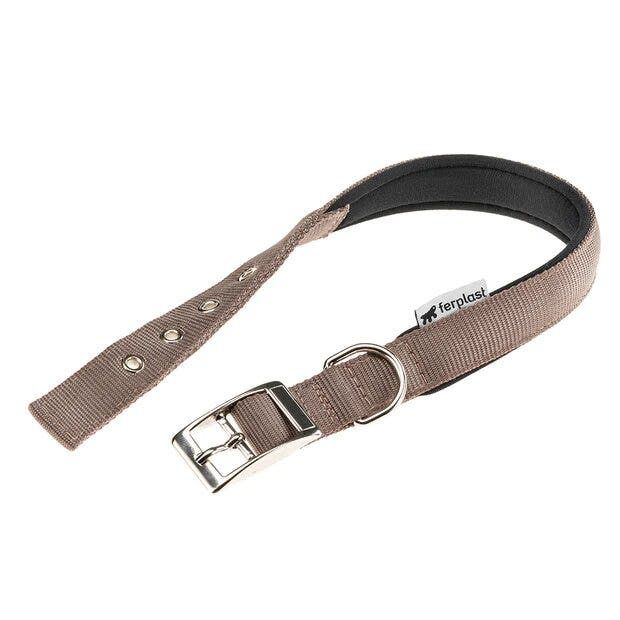 Ferplast Daytona C Collar de nailon con suave acolchado marrón para perros C25/53