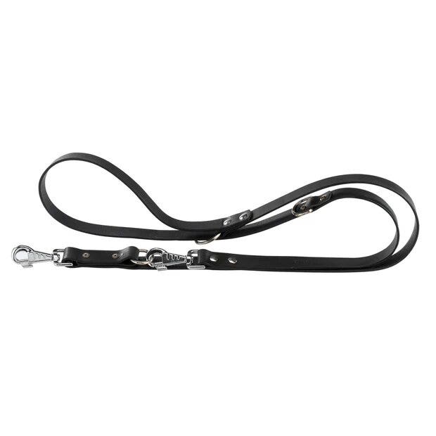 Ferplast Natural: correa negra de cuero auténtico para adiestramiento de perros, talla GA18/200