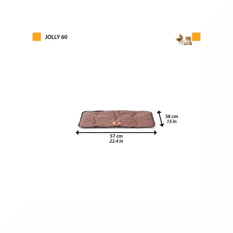 Ferplast  Jolly 60 Materassino Per Cani Tessuto Tecnico Nero 57 x 38 cm