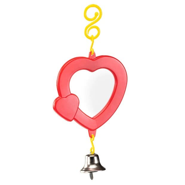 Ferplast Espejo en forma de corazón con campana para pájaros PA4212
