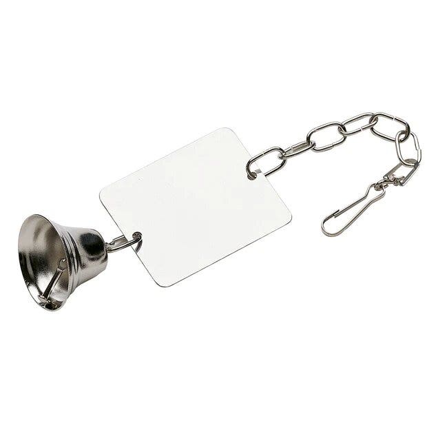 Ferplast Espejo rectangular con campanilla, tamaño pequeño, para pájaros