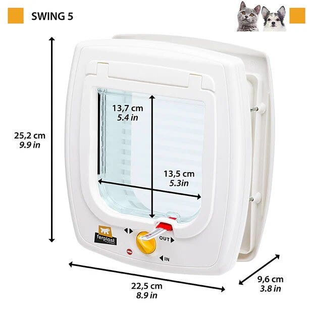 Ferplast Swing 5 Portina Per Gatti E Piccoli Cani Colore Bianco