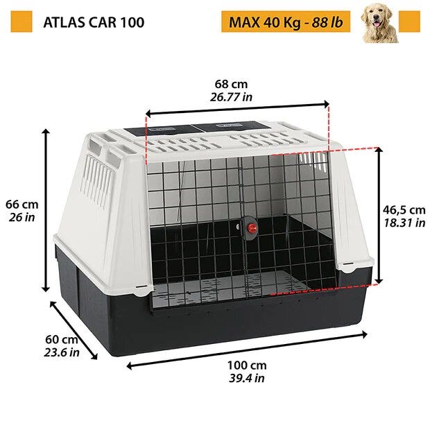 Ferplast Atlas Car Transportín para coche para perros tamaño 100