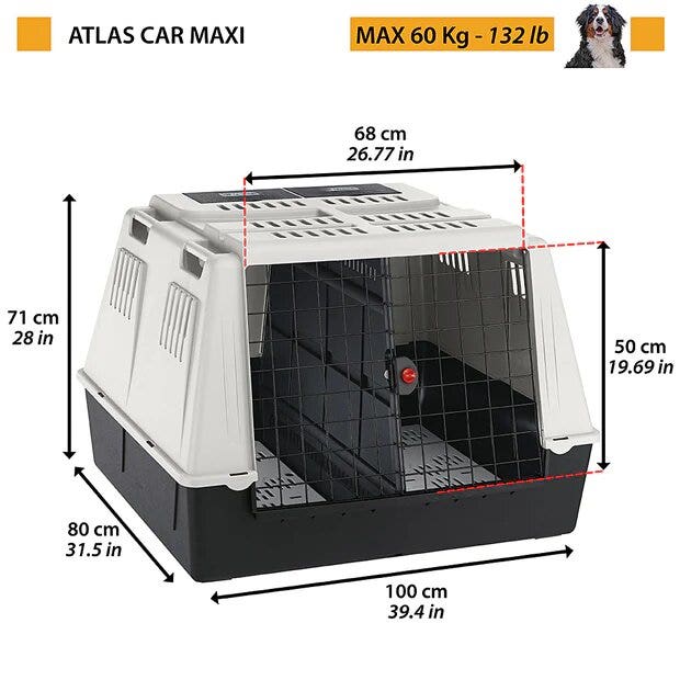 Ferplast Atlas Car Transportín para coche para perros de tamaño maxi