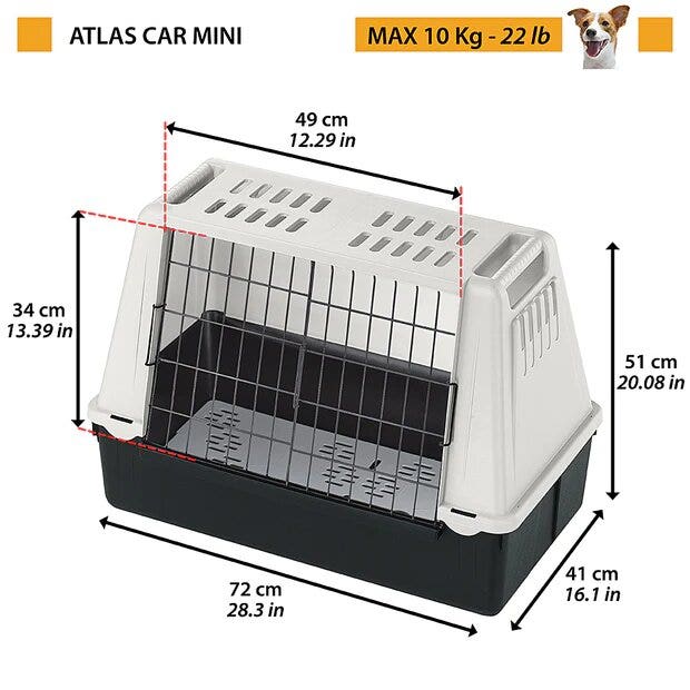Ferplast Atlas Car Transportín para coche para perros de tamaño mini