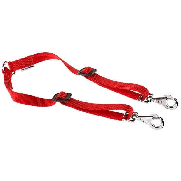 Ferplast Twin: terminal doble para correa para perros, tamaño 10/36