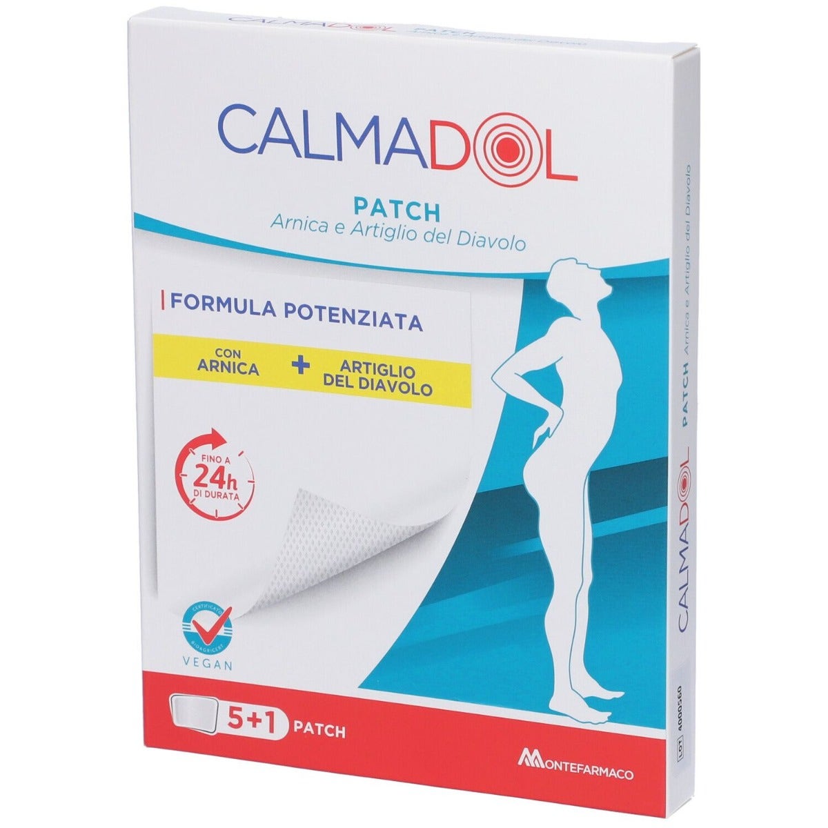 Calmadol 6 Parches de Árnica y Garra del Diablo para Dolores Articulares y Musculares