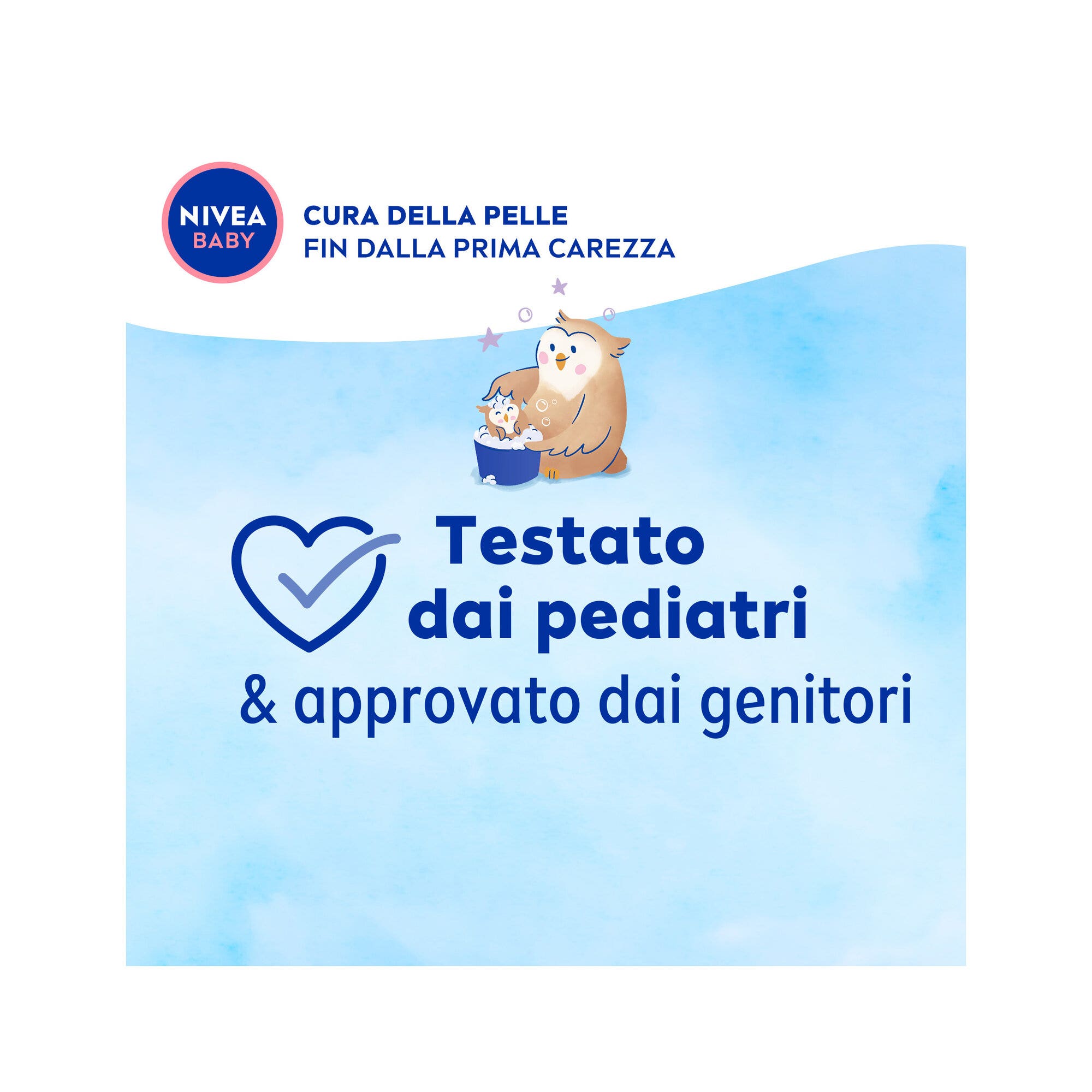 Nivea Baby Gel de ducha Dolce Nanna, de la cabeza a los pies, limpiador para el cuerpo y el cabello del bebé, 200 ml