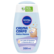 Nivea Baby Crema Corporal Dolce Nanna para niños, para una piel nutrida y protegida 200 ml