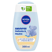 Nivea Baby Shampoo Delicato & Neutro Detergente Neonato Bambini Per Corpo E Capelli 200ml