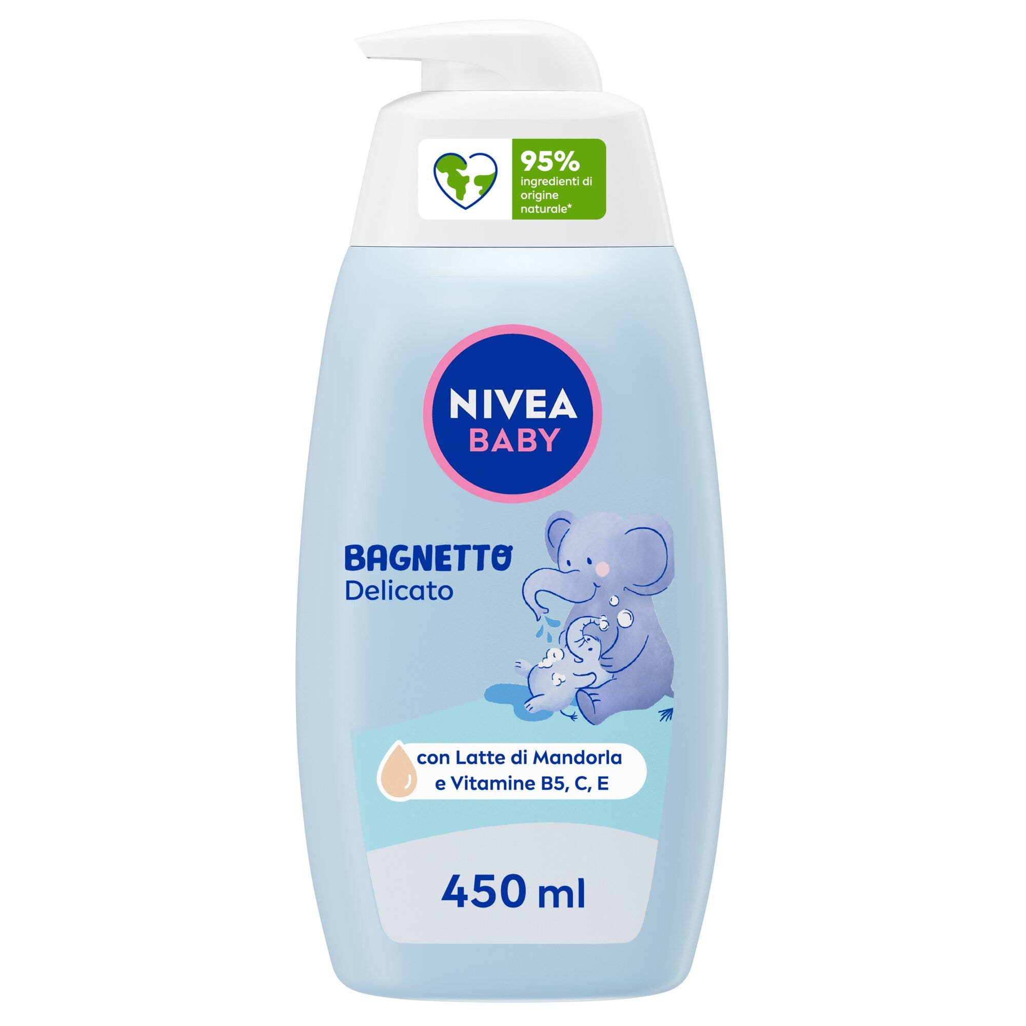 Nivea Baby Bañito Delicado, gel de baño para bebés, para una limpieza suave e hidratante, 450 ml