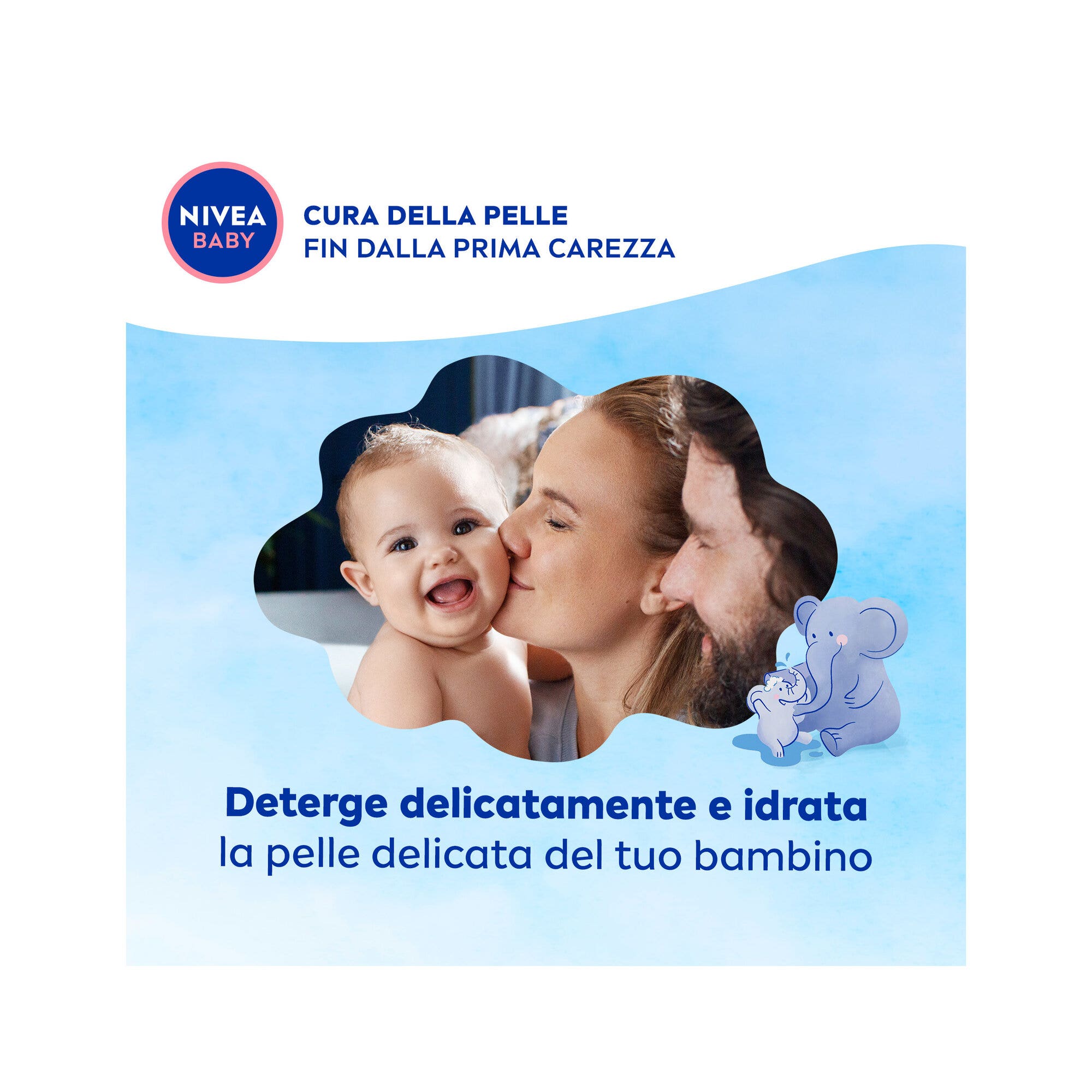 Nivea Baby Bañito Delicado, gel de baño para bebés, para una limpieza suave e hidratante, 450 ml