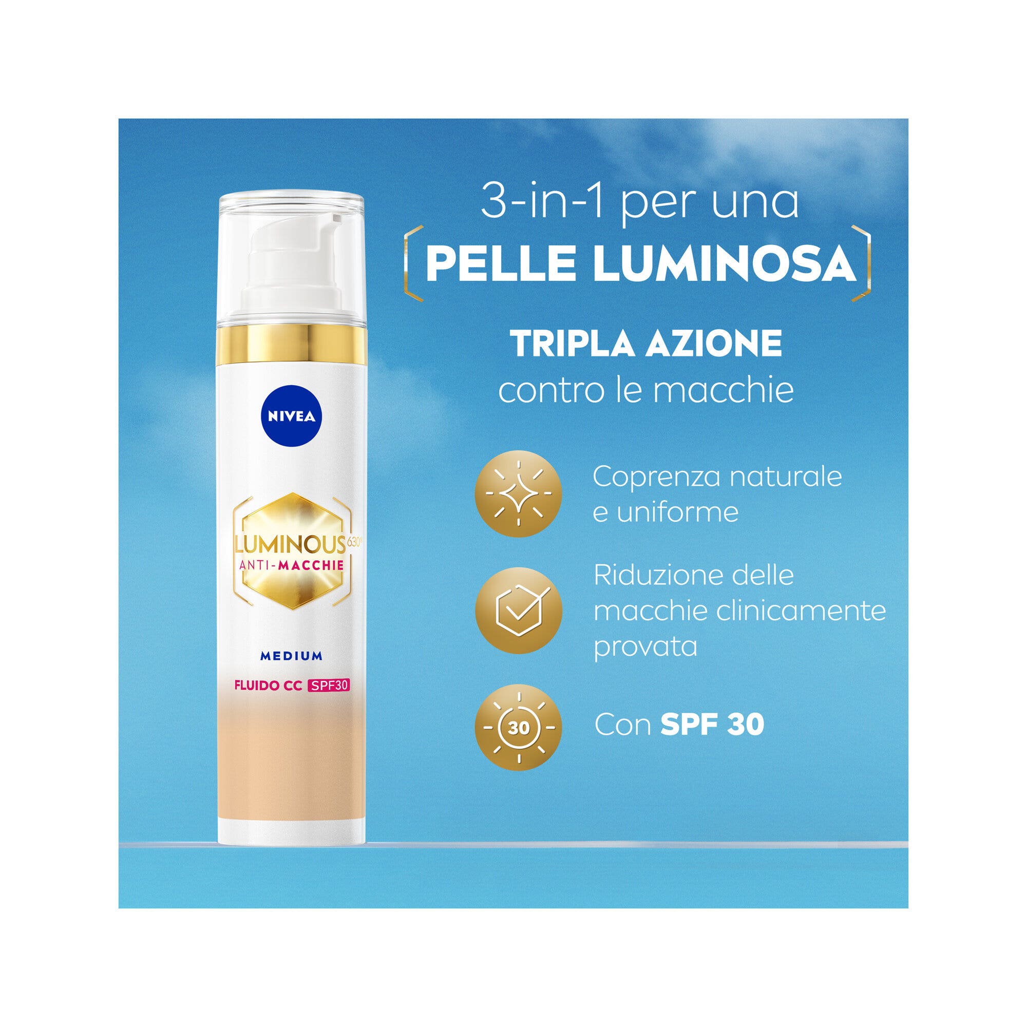 Nivea Cellular Luminous 630 CC Antimanchas SPF30 40 ml 02 Medium