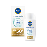 Nivea Sun Uv Viso Derma Skin Clear Fp50+ Crema Solare Viso Anti-imperfezioni Con Niacinamide 40ml