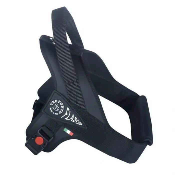 Tre Ponti Arnés Negro Reflectante Flash para perros de 40/60 kg, talla XXL