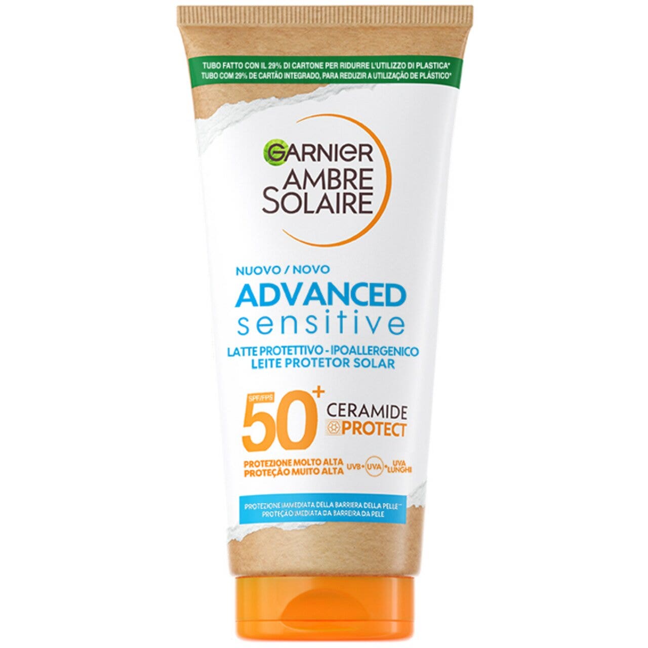 Garnier Ambre Solaire Advanced Sensitive Ceramide Protect, leche 175 ml, SPF 50+