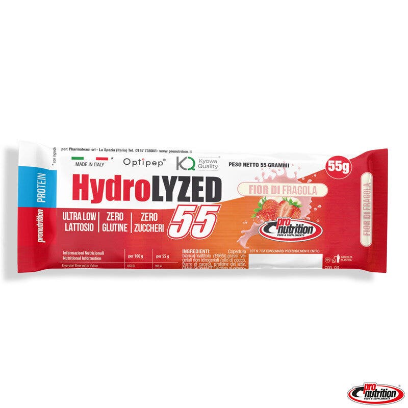 Pronutrition Barrita proteica hidrolizada al 50 % con sabor a flor de fresa 55 g