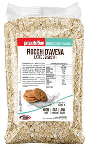 Pronutrition Copos de avena con sabor a leche y galletas 1 kg