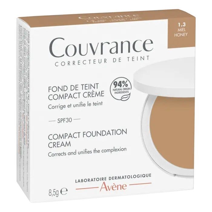 Eau Thermale Avène Couvrance Base de maquillaje compacta en crema Miel