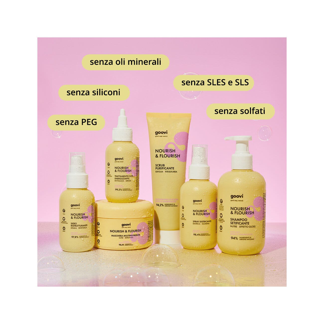 Goovi Nourish & Flourish Maschera Multinutriente Capelli 200ml