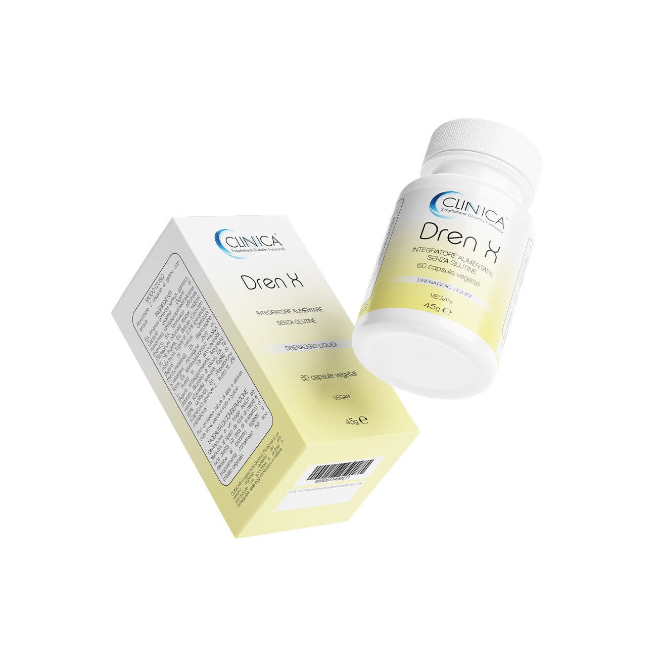 Clinica Dren X - drenante - 60 cápsulas vegetales = 1 mes de tratamiento