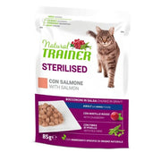 Natural Trainer Adult Sterilised Salmón Bocaditos en salsa Bolsa de 85 g
