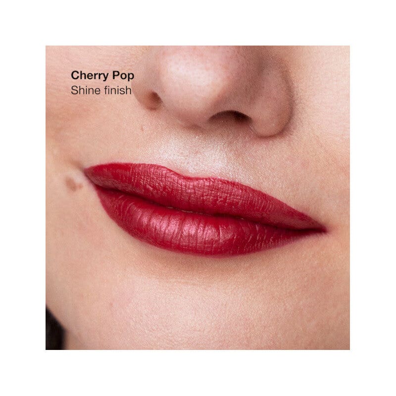 Clinique Pop Longwear Lipstick, pintalabios Shine Cherry